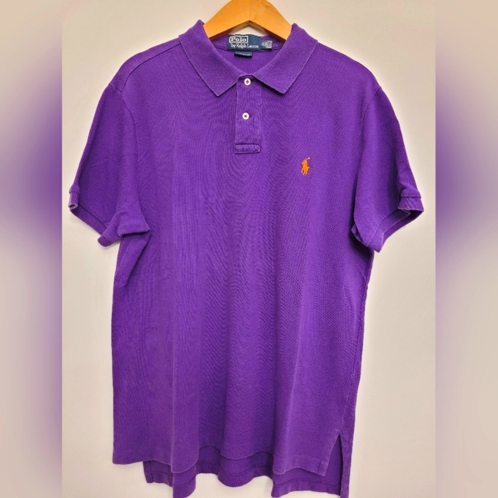 Ralph Lauren - Men's Purple Fitted Polo Shirt (XL)